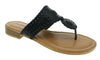 PIERRE DUMAS WOMENS ROSETTA-20 SANDALS (21257) BLACK or WHITE Sze 7-11 FREE SHIP