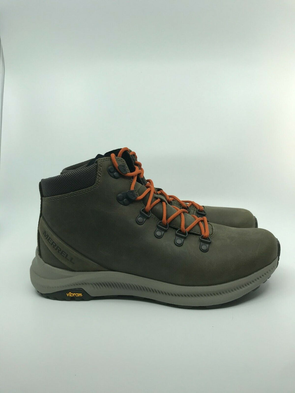 MERRELL MENS ONTARIO 85 MID WATERPROOF HIKING SHOE OLIVE SIZE 9.5 FREE SHIPPING