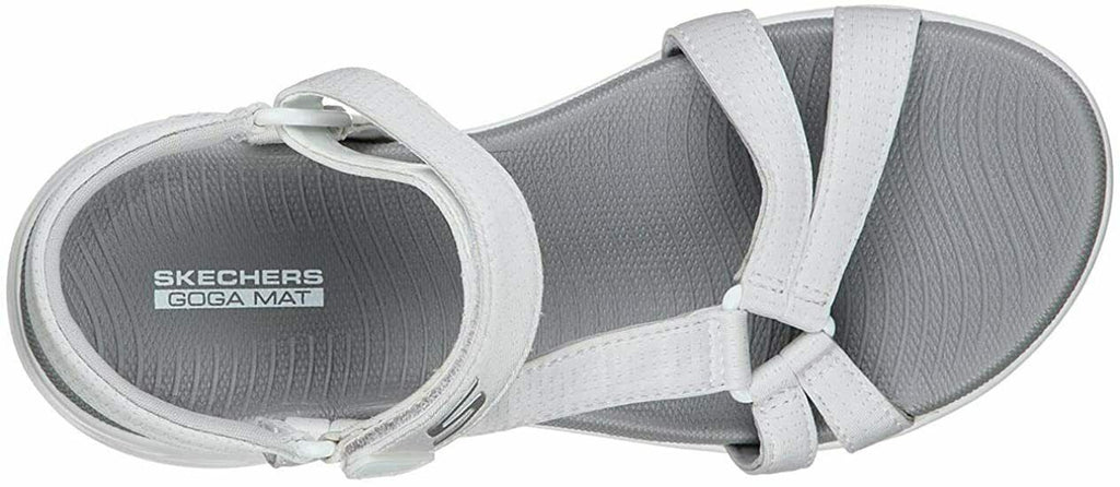 SKECHERS WOMEN'S ON-THE-GO 600 BRILLIANCY SPORT SANDALS sz 9 WHITE/ GRAY 15316