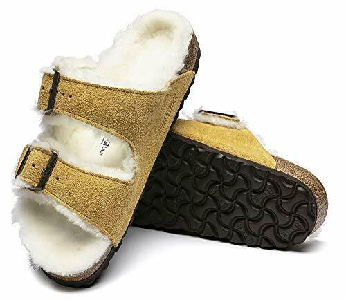 BIRKENSTOCK WOMEN'S ARIZONA SHEARLING SANDAL sz EU 42 US 11-11.5 N OCHRE 1017407