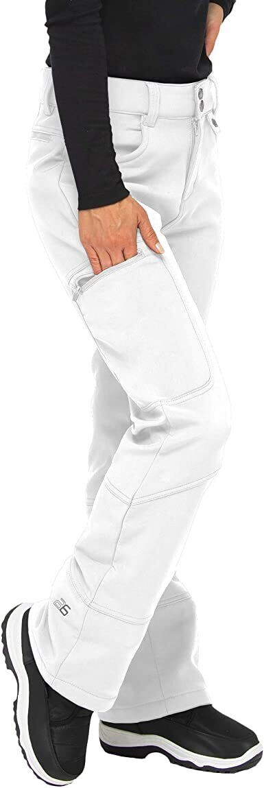 ARCTIX WOMEN'S SARAH SOFTSHELL PANTS sz M (8-10) LONG INSEAM 33" WHITE 726458