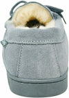 BEARPAW WOMENS MOC II SHEEPSKIN MOCCASIN SLIPPERS GREY FOG 7.5 FREE SHIP 1295