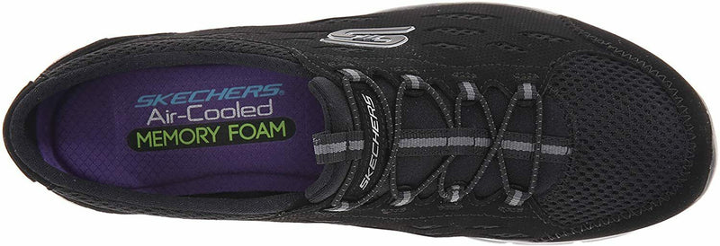 SKECHERS WOMEN'S GRATIS GOING PLACES FASHION WALKING SNEAKERS size 8 BLACK 22603