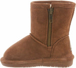 BEARPAW UNISEX YOUTH EMMA TODDLER ZIPPER MID CALF BOOT 10 KIDS HICKORY 608TZ