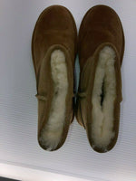 BEARPAW WOMEN'S ALYSSA SHEEPSKIN COMFORT ANKLE SNOW BOOTS BROWN sz 9.5