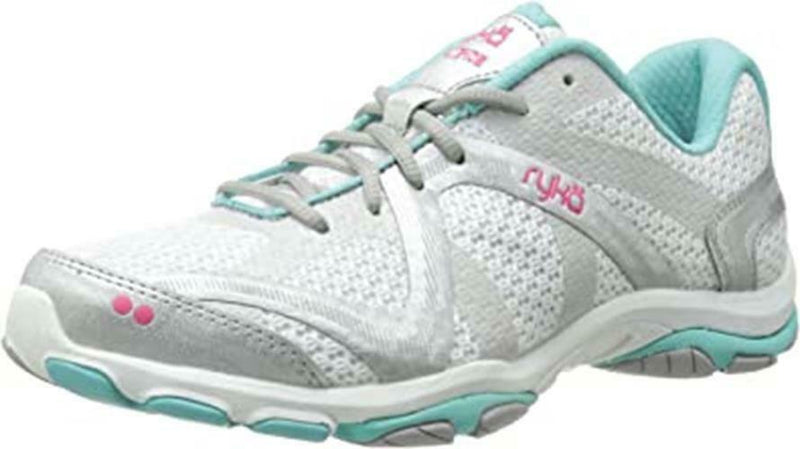 RYKA WOMEN INFLUENCE CROSS TRAINER SNEAKER sz 8 M WHITE / AQUA / PINK C8198M2100