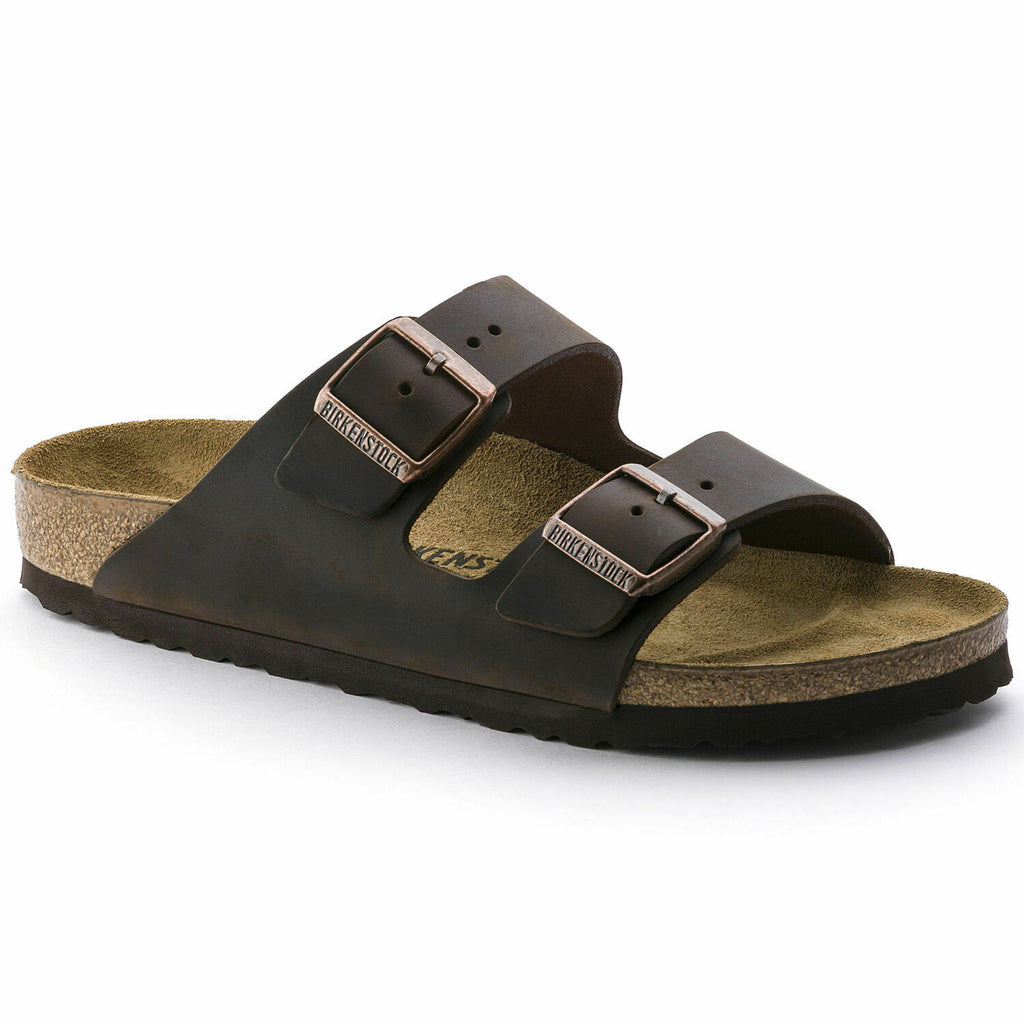 NEW BIRKENSTOCK WOMEN ARIZONA NARROW WIDTH SANDAL HABANA LEATHER 52533 FREE SHIP