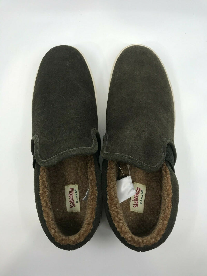 NEW STAHEEKUM MENS GREENWOOD SLIPPER SNEAKER SMOKE SZ 8 13 LINED