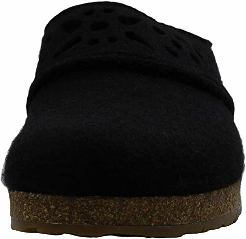 HAFLINGER WOMEN'S GZ LACEY WOOL CLOGS FLAT SLIPPER sz EU 40 / US 9 BLACK 731054