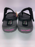 NEW SKECHERS WOMEN'S REGGAE-RASTA SANDALS BLACK/FUCHSIA sz 9 FREE SHIP 46444