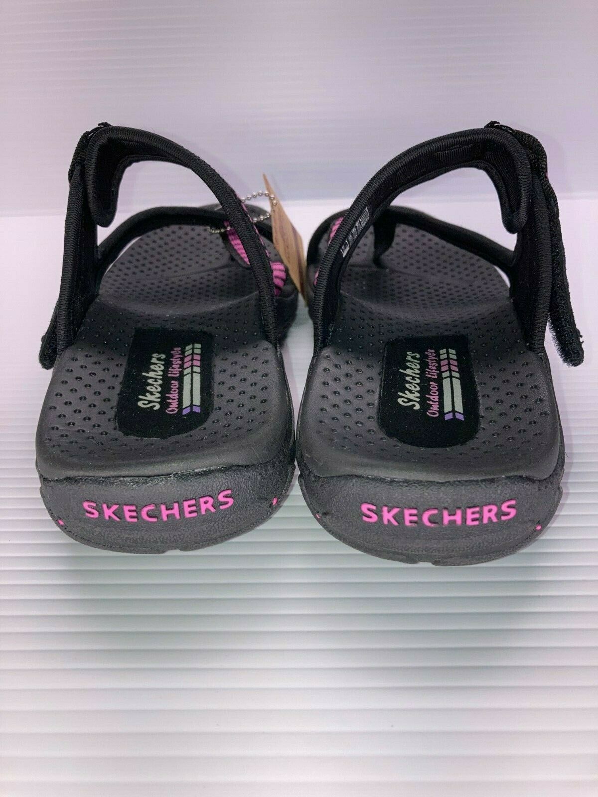 Skechers Women's Outdoor Lifestyle Sandals Black/multicolor slip on Size 7  | eBay