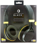 NEW Black Diamond PRO: Deluxe Stereo Headphones w/Mic (Black/Gold) FREE SHIPPING