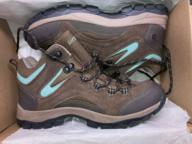 NORTHSIDE WOMEN'S PIONEER MID LEATHER HIKING SHOE BOOT BROWN SAGE sz 10 TRAIL