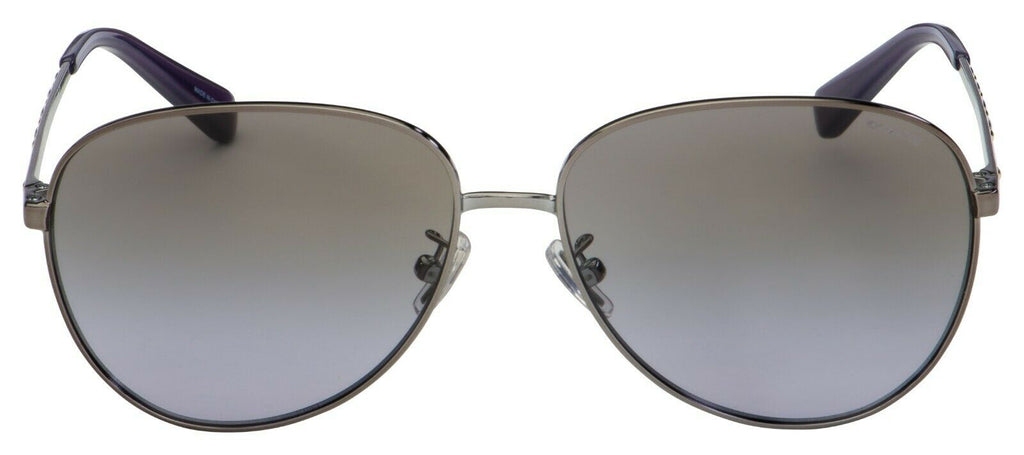 NEW COACH HC7094 AVIATOR SUNGLASSES GUNMETAL GREY PURPLE GRADIENT METAL FRAME