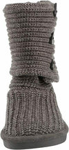 BEARPAW WOMEN'S KNIT TALL MID CALF FLAT WINTER BOOTS sz 7.5 M GRAY II 658W