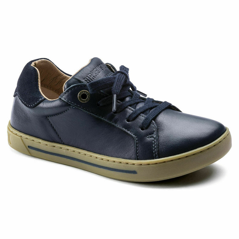 BIRKENSTOCK KID PORTO LEATHER SNEAKER SHOE NAVY 101783 YOUTH UNISEX LACE UP