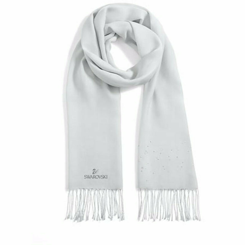 SWAROVSKI GREY CASHMERE SCARF 5231605-1 GIFT BOX NECK SHAWL