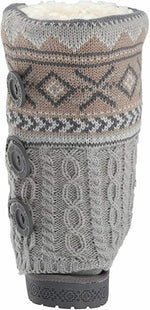 MUK LUKS WOMEN'S CHERYL FLAT SWEATER KNIT FASHION BOOT 8, 11 GREY NEUTRAL16760