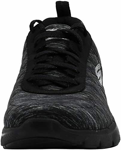 SKECHERS WOMEN'S FLEX APPEAL 3.0 INSIDERS LACE UP SNEAKER sz 9.5 BLACK 13067