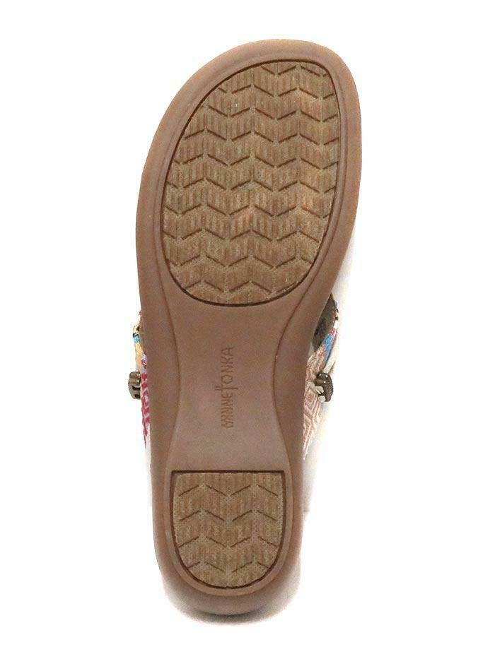 NEW MINNETONKA SILVERTHORNE SANDALS WOMENS FLIP FLOP 7000 MULTI CORTEZ FABRIC