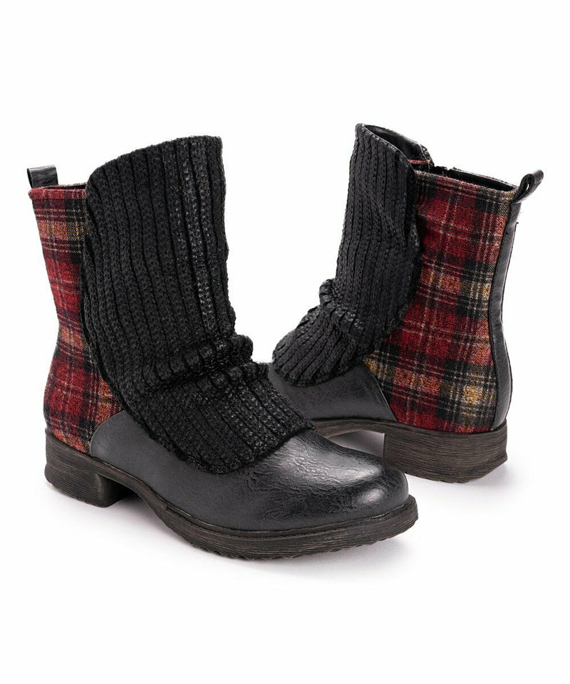 MUK LUKS WOMEN'S ADALEE WATER RESISTANT FASHION ANKLE BOOT sz 6 MULTI 16328-999