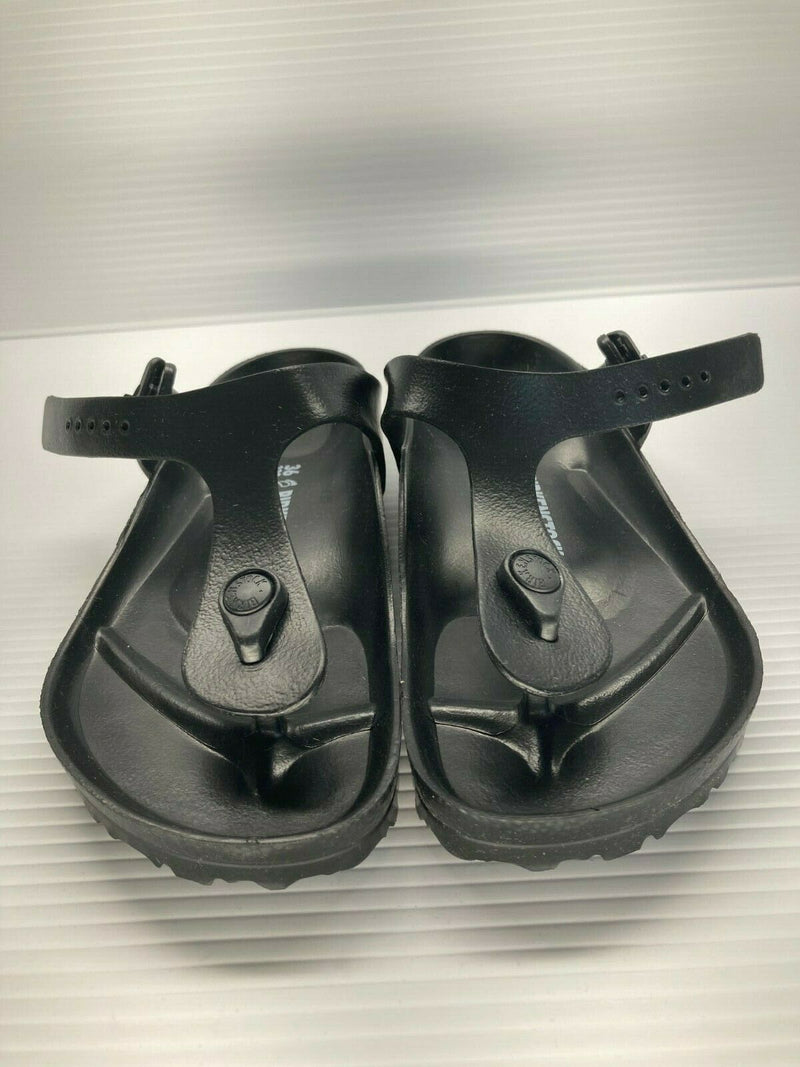 NEW BIRKENSTOCK WOMEN'S GIZEH EVA BLACK SANDALS 36 R FREE SHIP 0128201