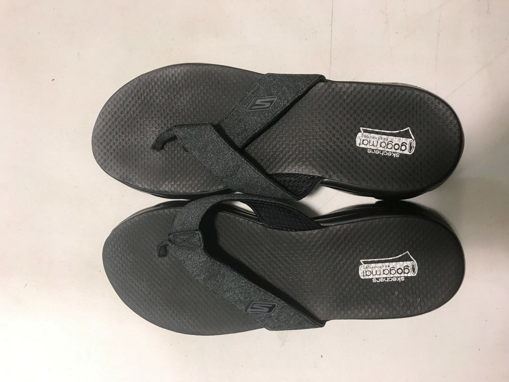 SKECHERS WOMEN'S ON THE GO WALK MOVE SOLSTICE FLIP FLOP FLAT sz 11 BLACK 13632