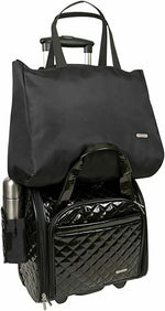 TRAVELON WHEELED UNDERSEAT CARRY ON WITH BACK UP BAG / BLACK 14545 500