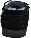 BEARPAW MENS MOC II SHEEPSKIN MOCCASIN SLIPPERS BLACK GREY 11 COZY LINED COMFORT