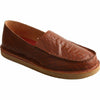 TWISTED X MEN DRIVING MOC CASUAL SHOE WOVEN LEATHER SLIP ON MCL0003 TAWNY BROWN