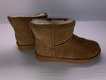 BEARPAW WOMEN'S ALYSSA SHEEPSKIN COMFORT ANKLE SNOW BOOTS BROWN sz 9.5