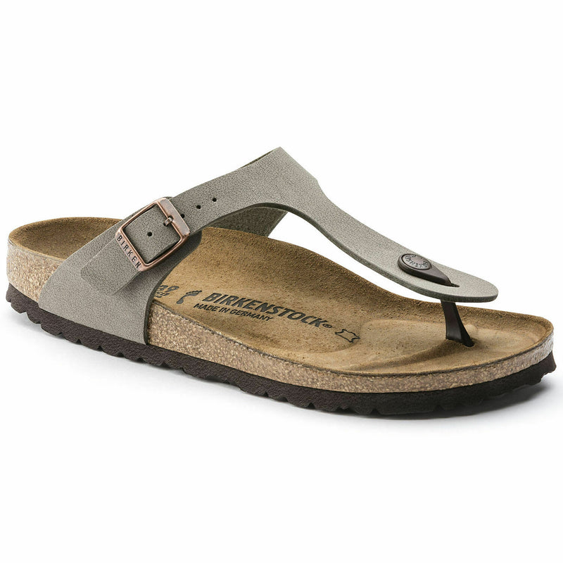 NEW BIRKENSTOCK MENS GIZEH REGULAR WIDTH SANDAL STONE BIRKO FLOR 43391 FREE SHIP