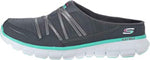 SKECHERS WOMEN'S SYNERGY AIR STREAMER SLIP ON MULE sz 8 CHARCOAL / AQUA 11964