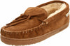 BEARPAW WOMEN MOC II SHEEPSKIN CUSHIONING MOCCASIN SLIPPERS sz 9.5 HICKORY 1295W