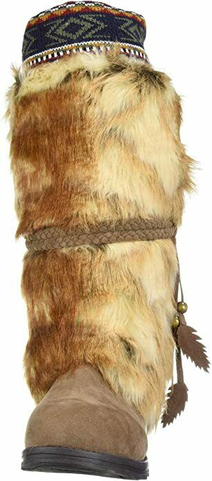 MUK LUKS WOMEN'S LEELA KNEE HIGH BOHEMIAN WINTER BOOT sz 7 W DARK BROWN 16346201