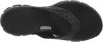 SKECHERS WOMEN'S GO WALK PIZAZZ SPORTY STYLE FLIP FLOP SANDALS sz 7 BLACK 14250