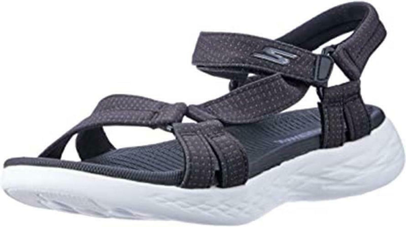 SKECHERS WOMEN'S ON THE GO 600 BRILLIANCY SPORT SANDAL sz 8  BLACK / WHITE 15316