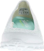 SKECHERS WOMEN'S EZ FLEX 2 SWEETPEA CASUAL SLIP ON FLATS sz 7 EW WHITE 22625EW