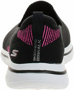 SKECHERS WOMEN'S GO WALK 5 PRIZED SLIP-ON COMFORT SHOE 8.5 W BLACK / PINK 15900W