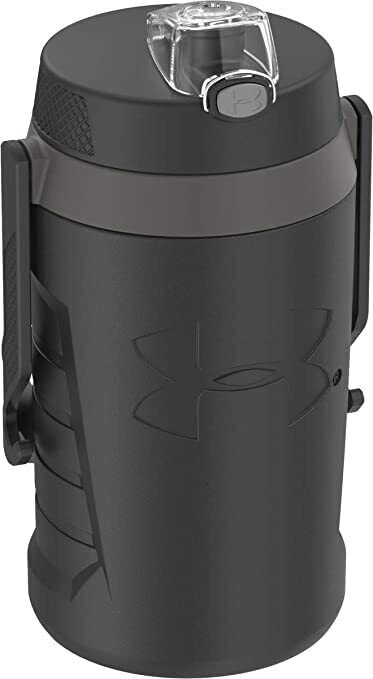 Under Armour Sideline 64oz Black Thermos Water Jug Double Insulated Fence  Hooks