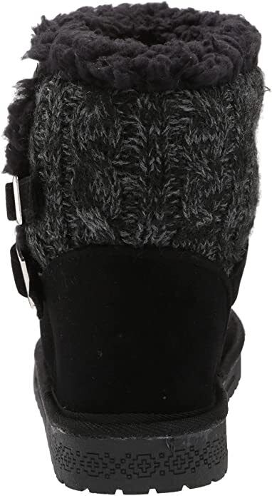 MUK LUKS WOMEN'S ALYX FLAT ANKLE PULL ON FASHION BOOTS sz 9 BLACK 1000073-001