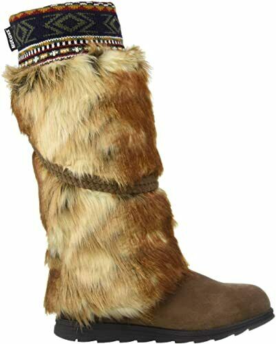 MUK LUKS WOMEN'S LEELA KNEE HIGH BOHEMIAN WINTER BOOT sz 7 W DARK BROWN 16346201