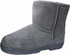 BEARPAW MEN'S PATRIOT SUEDE FAUX FUR SHORT SNOW BOOTS sz 8.5 M CHARCOAL 1693M