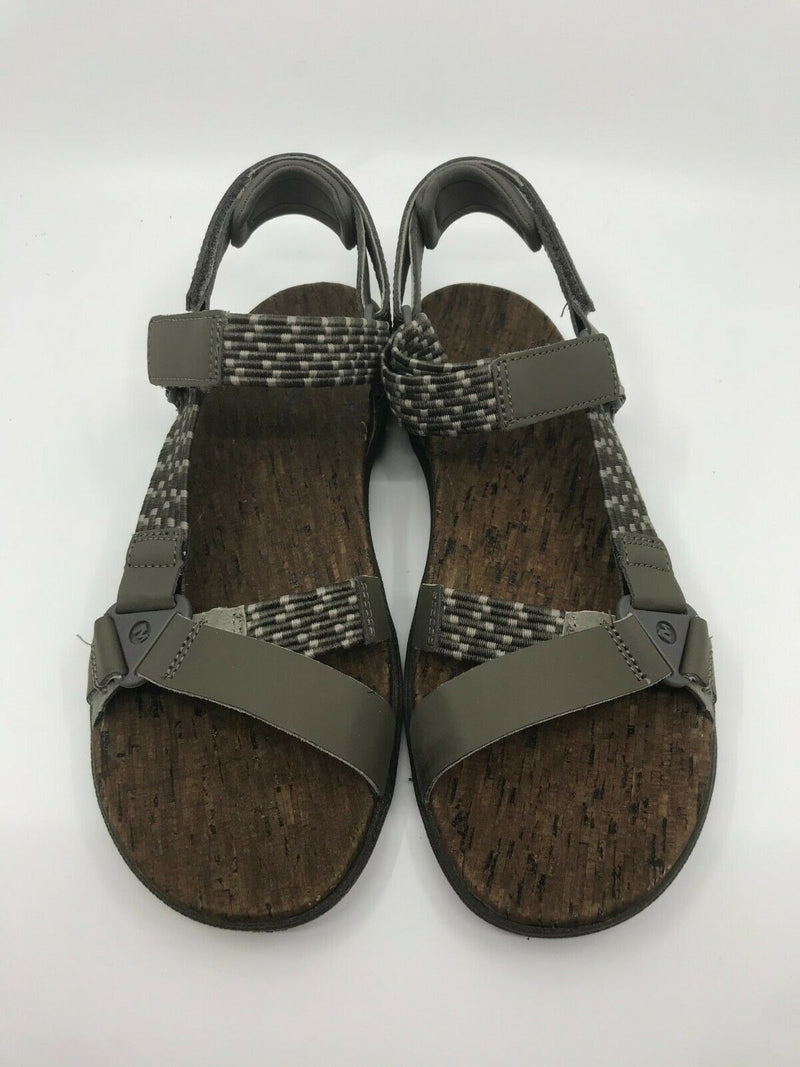 MERRELL WOMEN AROUND TOWN SUNVUE WOVEN THONG SANDAL BOULDER SIZE 8 FREE SHIPPING