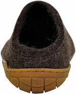 GLERUPS WOMEN MODEL B OPEN HEEL WOOL SLIPPER sz EU 40 US 9 - 9.5 BROWN BR0400040