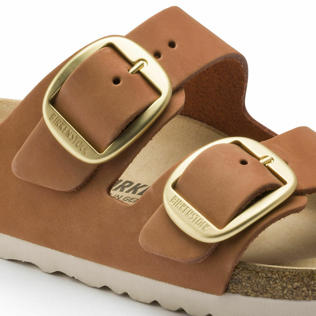 NEW BIRKENSTOCK WOMEN ARIZONA BIG BUCKLE BRANDY NUBUCK LEATHER 1015802 NARROW