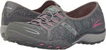 SKECHERS WOMEN'S BREATHE EASY GOOD LIFE WALKING SNEAKER sz 8.5 GRAY / PINK 22468