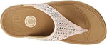 FITFLOP WOMEN'S ROKKIT FLIP FLOP TOE THONGS SUEDE SANDALS sz 6 NUDE 301137040