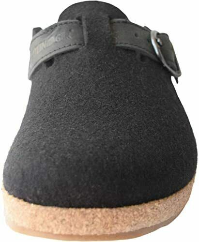 HAFLINGER WOMEN'S GZB3 WOOL FELT CLOGS FLAT SLIPPER sz EU 40 / US 9 BLACK 712001