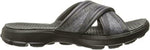 SKECHERS WOMEN PERFORMANCE GO WALK MELLOW FLIP FLOP SANDAL FLAT sz 7 BLACK 14252